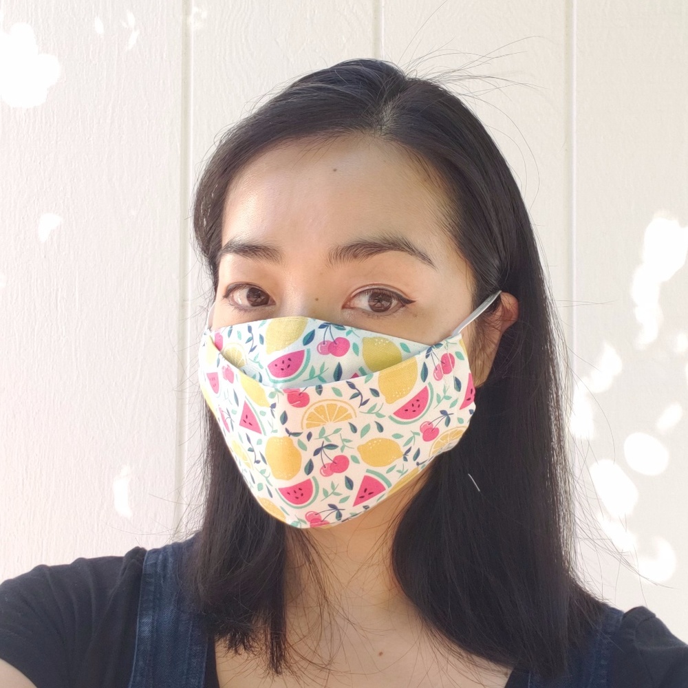 Summer Fruits Cherries Watermelon Lemon Face Mask